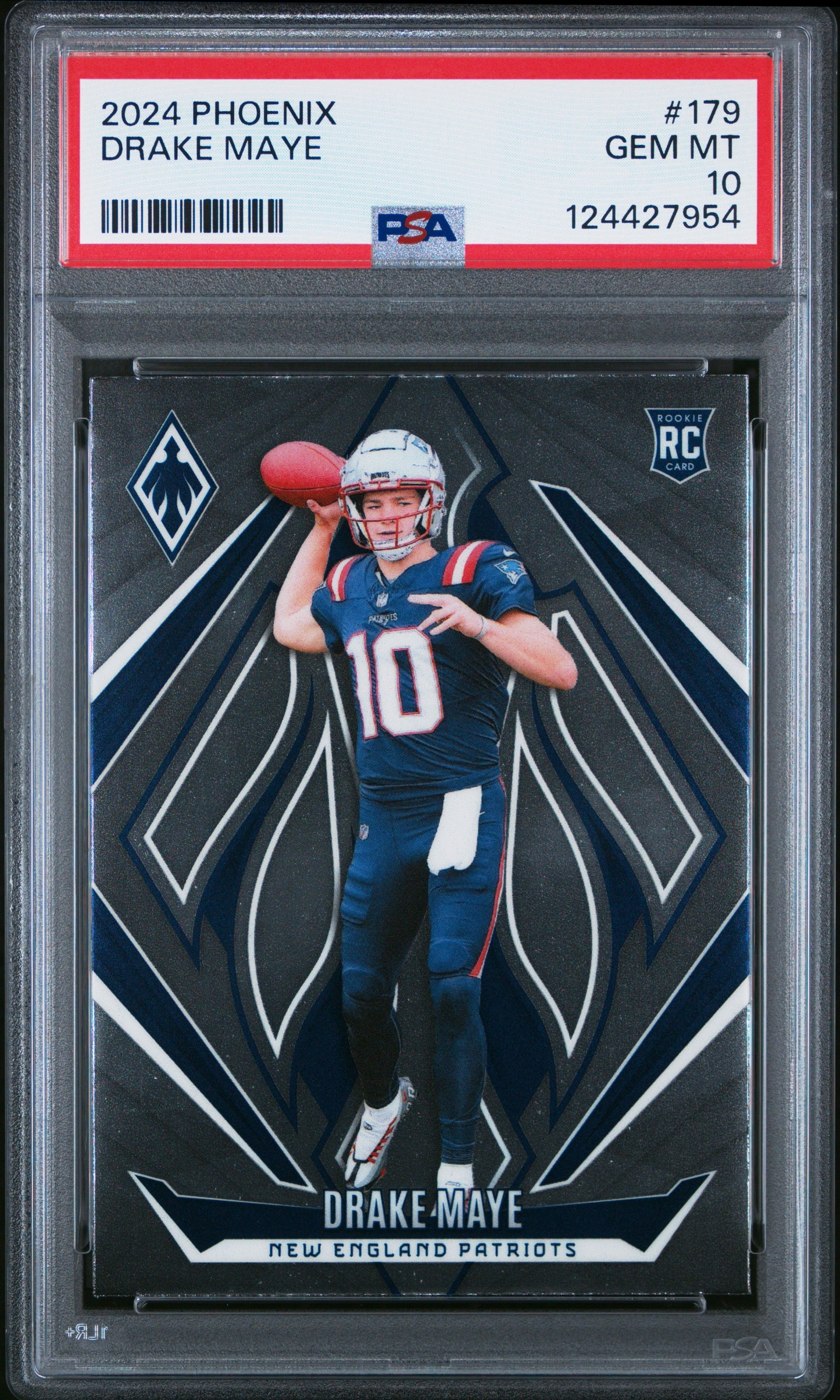 Graded 2024 Panini Phoenix Drake Maye #179 Rookie RC Football Card PSA 10 Gem Mint