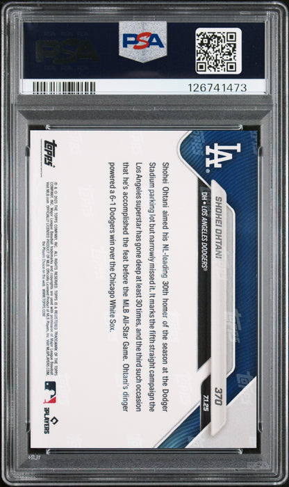 Graded 2025 Topps Now Shohei Ohtani #370 Baseball Card PSA 10 Gem Mint