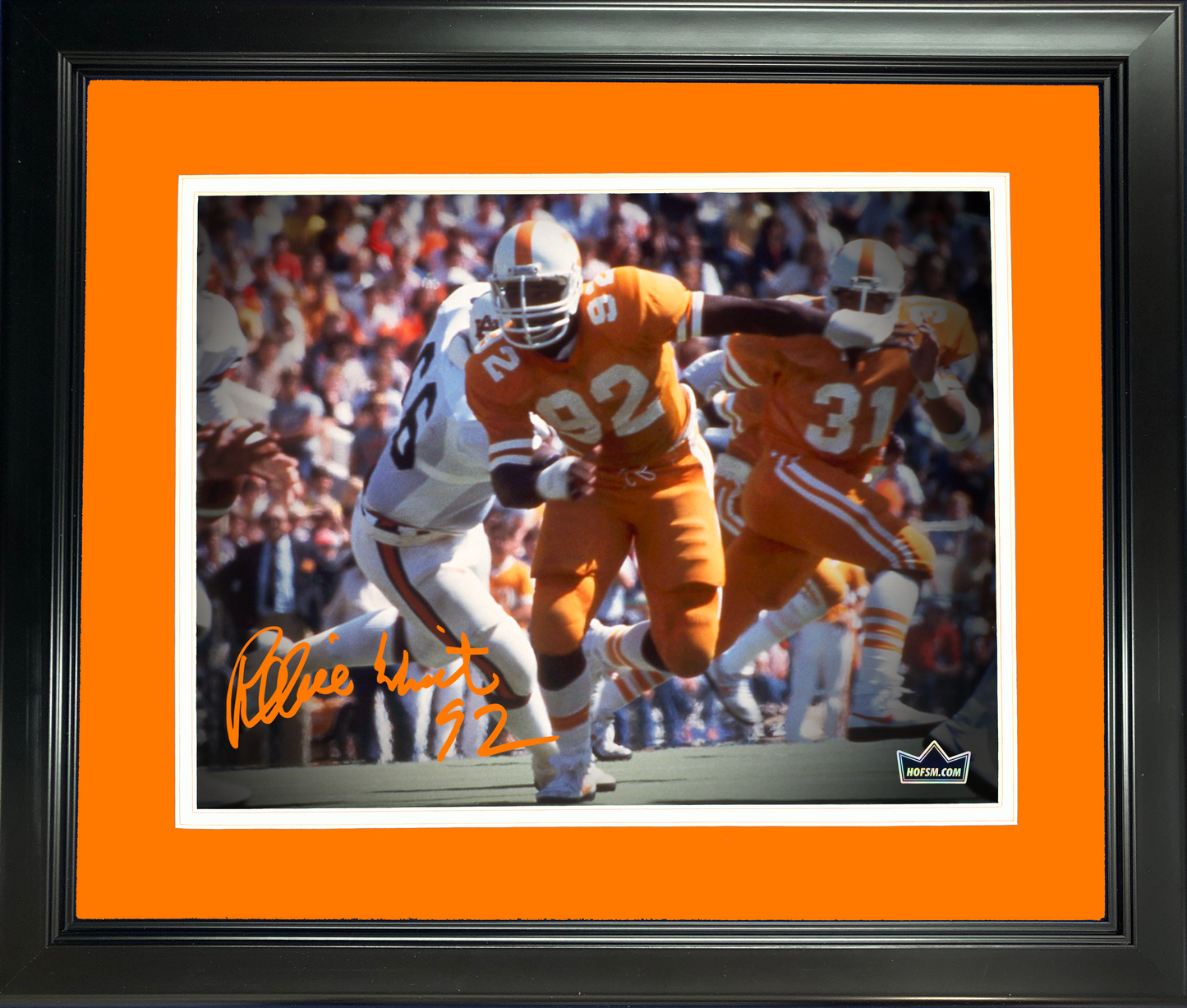 Framed Reggie White Facsimile Laser Engraved Signature Auto Tennessee Volunteers 11"x14"College Football Photo HOFSM Holo