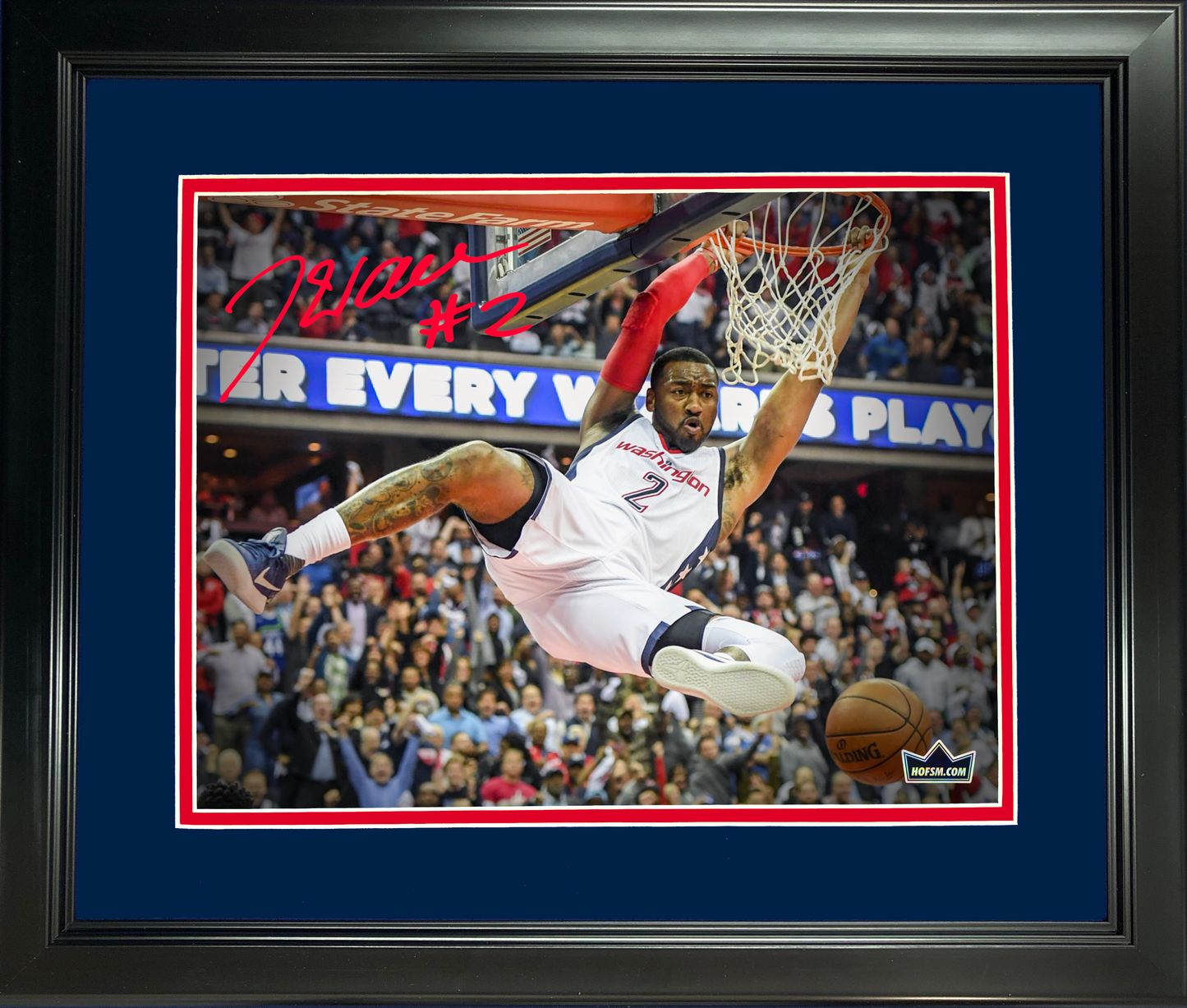 Framed John Wall Facsimile Laser Engraved Signature Auto 11"x14" Basketball Photo HOFSM Holo