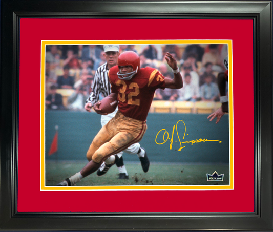 Framed O.J. Simpson Facsimile Laser Engraved Signature Auto USC Trojans 11"x14" College Football Photo HOFSM Holo