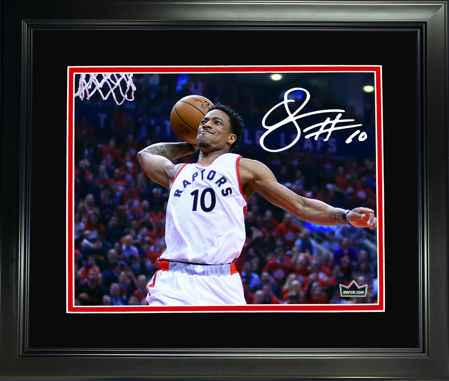 Framed DeMar DeRozan Toronto Raptors Facsimile Laser Engraved Signature Auto 11"x14" Basketball Photo HOFSM Holo