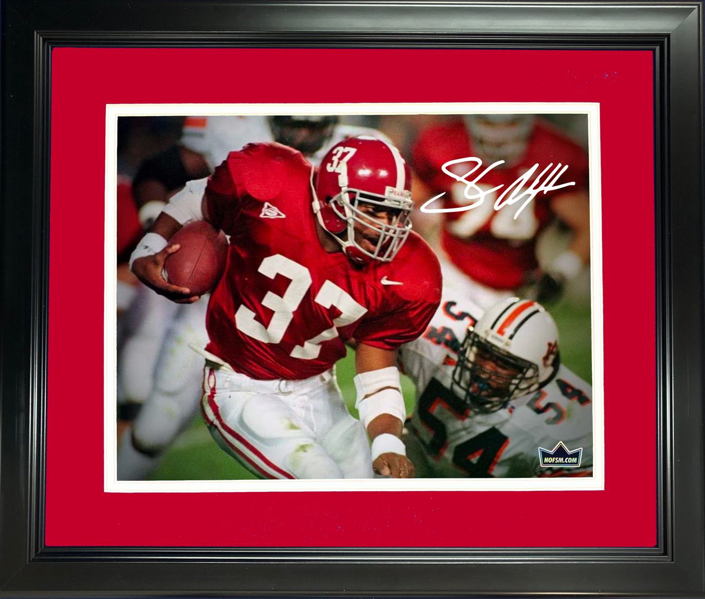 Framed Shaun Alexander Facsimile Laser Engraved Signature Auto Alabama Crimson Tide 11"x14"College Football Photo HOFSM Holo