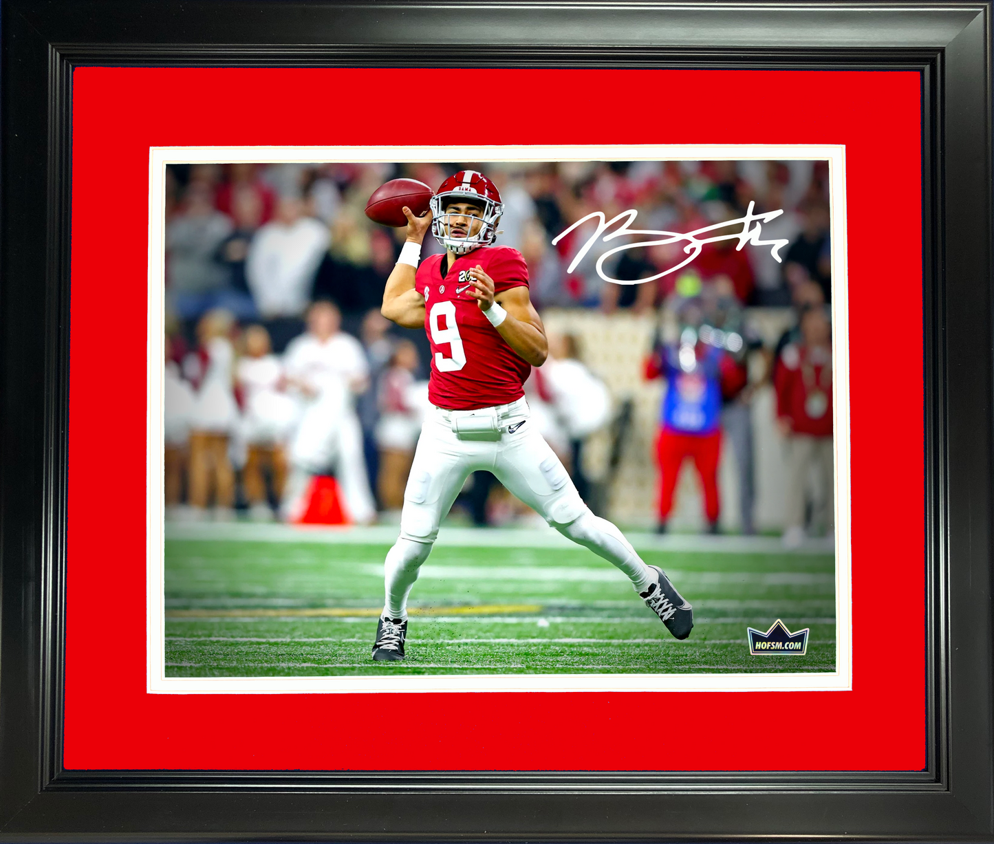 Framed Bryce Young Facsimile Laser Engraved Signature Auto Alabama Crimson Tide 11"x14" College Football Photo HOFSM Holo