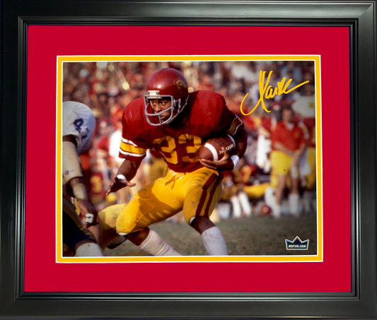 Framed Marcus Allen Facsimile Laser Engraved Signature Auto USC Trojans 11"x14" College Football Photo HOFSM Holo