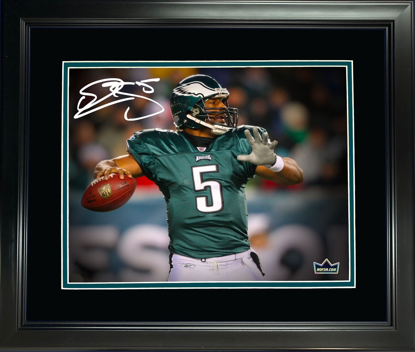 Framed Donovan McNabb Facsimile Laser Engraved Signature Auto Philadelphia Eagles 11"x14" Football Photo HOFSM Holo