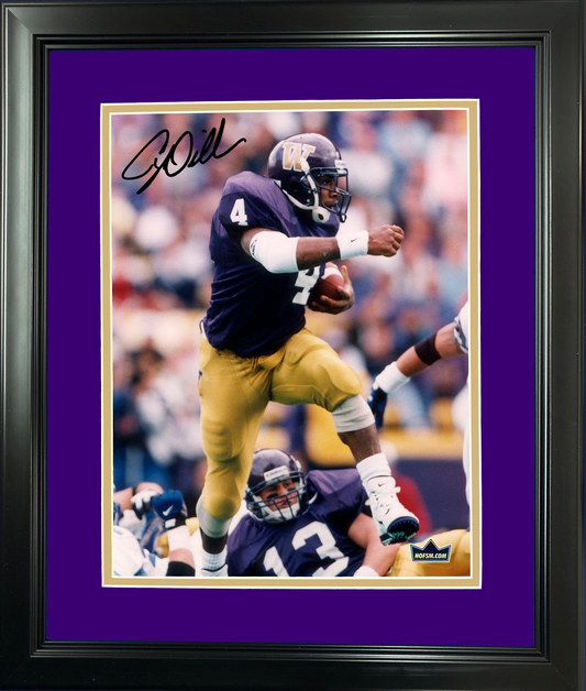 Framed Corey Dillon Facsimile Laser Engraved Signature Auto Washington Huskies 11"x14" College Football Photo HOFSM Holo