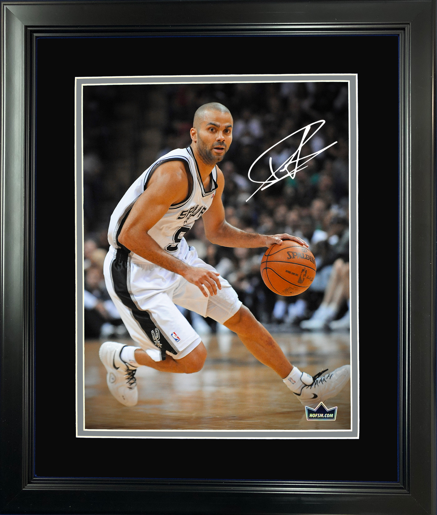 Framed Tony Parker Facsimile Laser Engraved Signature Auto San Antonio Spurs 11"x14" Basketball Photo HOFSM Holo