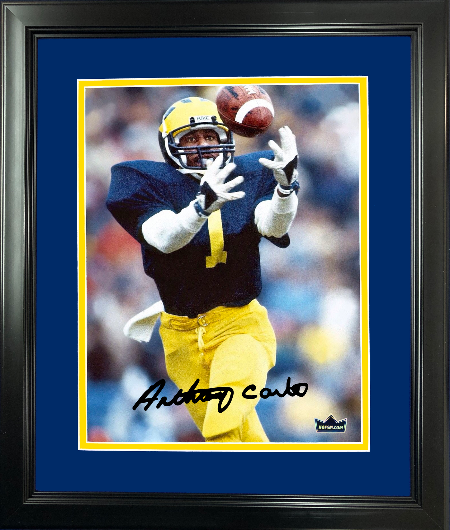 Framed Anthony Carter Facsimile Laser Engraved Signature Auto Michigan Wolverines 11"x14"College Football Photo HOFSM Holo