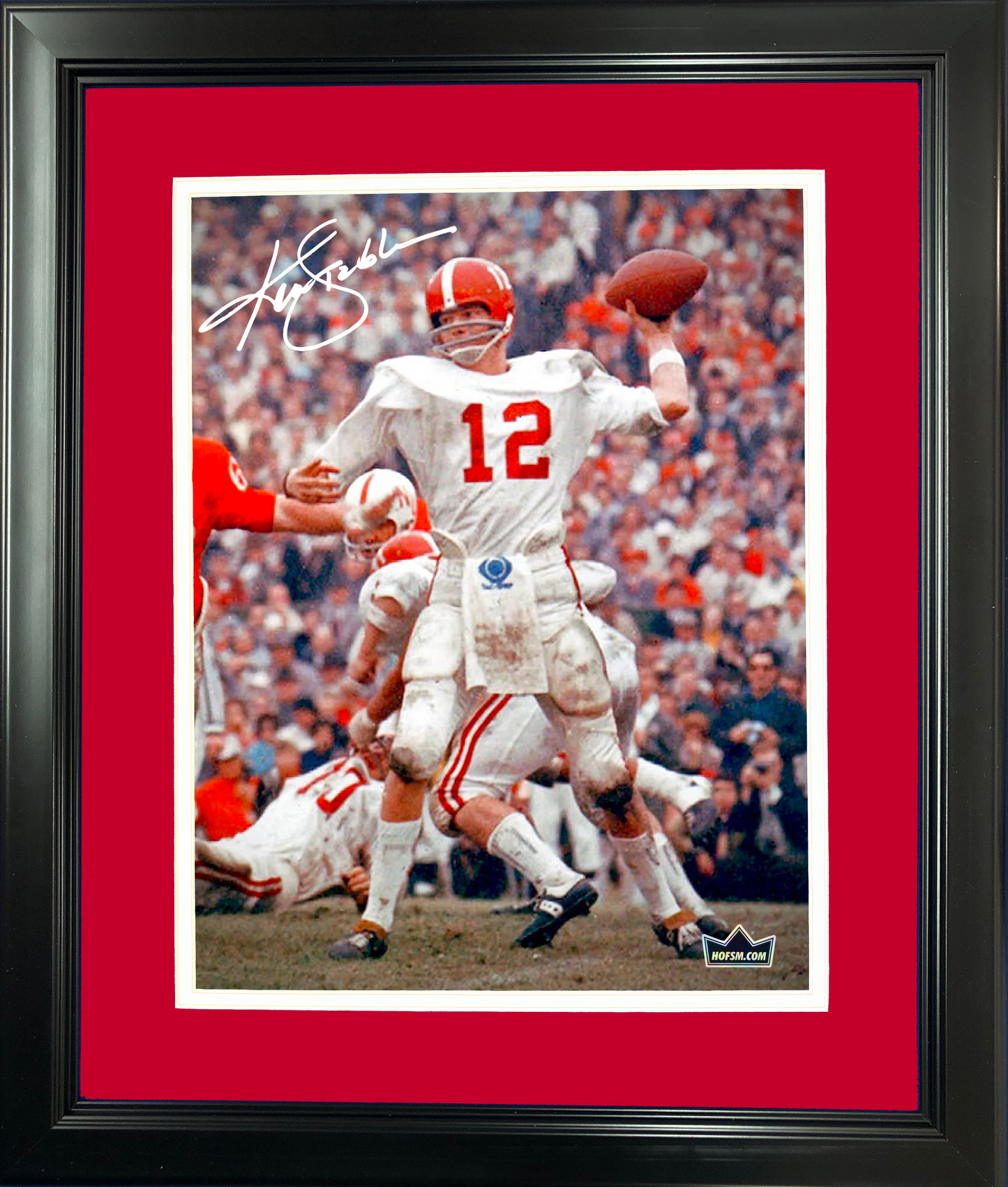 Framed Ken Stabler Facsimile Laser Engraved Signature Auto Alabama Crimson Tide 11"x14" College Football Photo HOFSM Holo