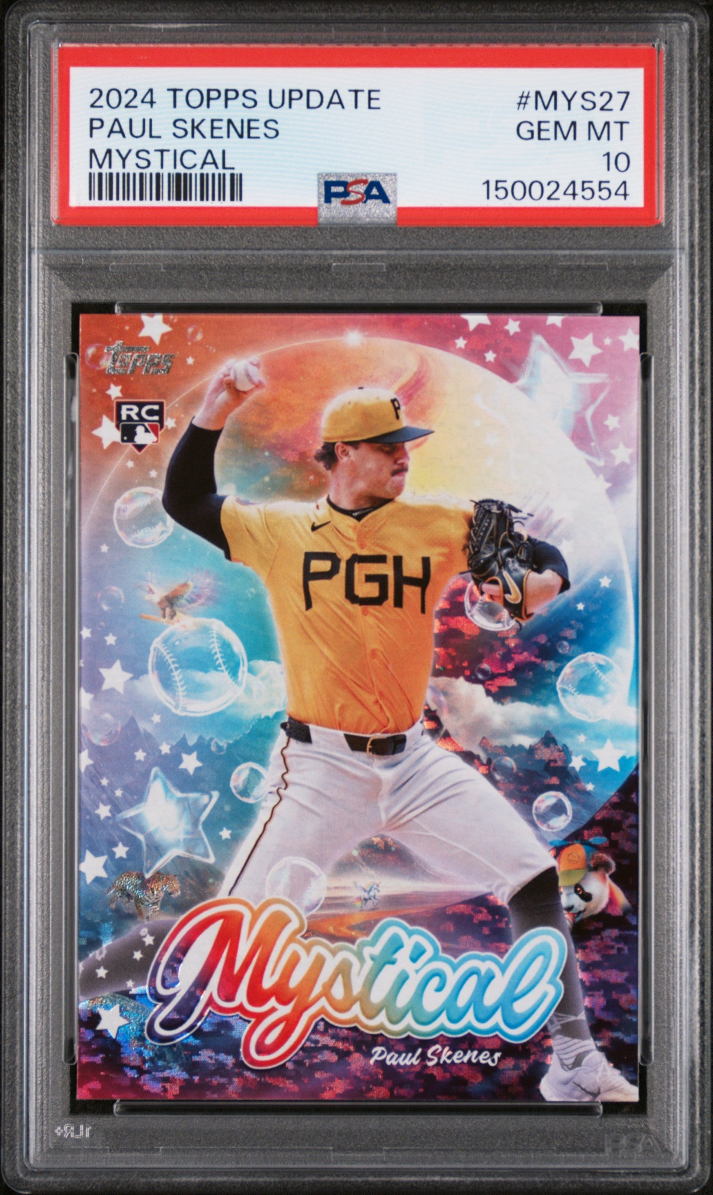 Graded 2024 Topps Update Paul Skenes #MYS27 Mystical Rookie RC Baseball Card PSA 10 Gem Mint