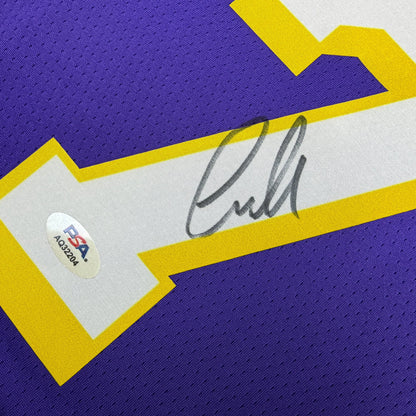 Autographed/Signed Luka Doncic Los Angeles Lakers Purple Authentic Basketball Jersey PSA/DNA COA