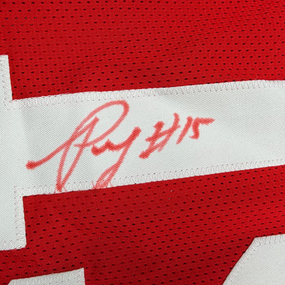 Autographed/Signed Pierre Garcon San Francisco Red Football Jersey Beckett BAS COA