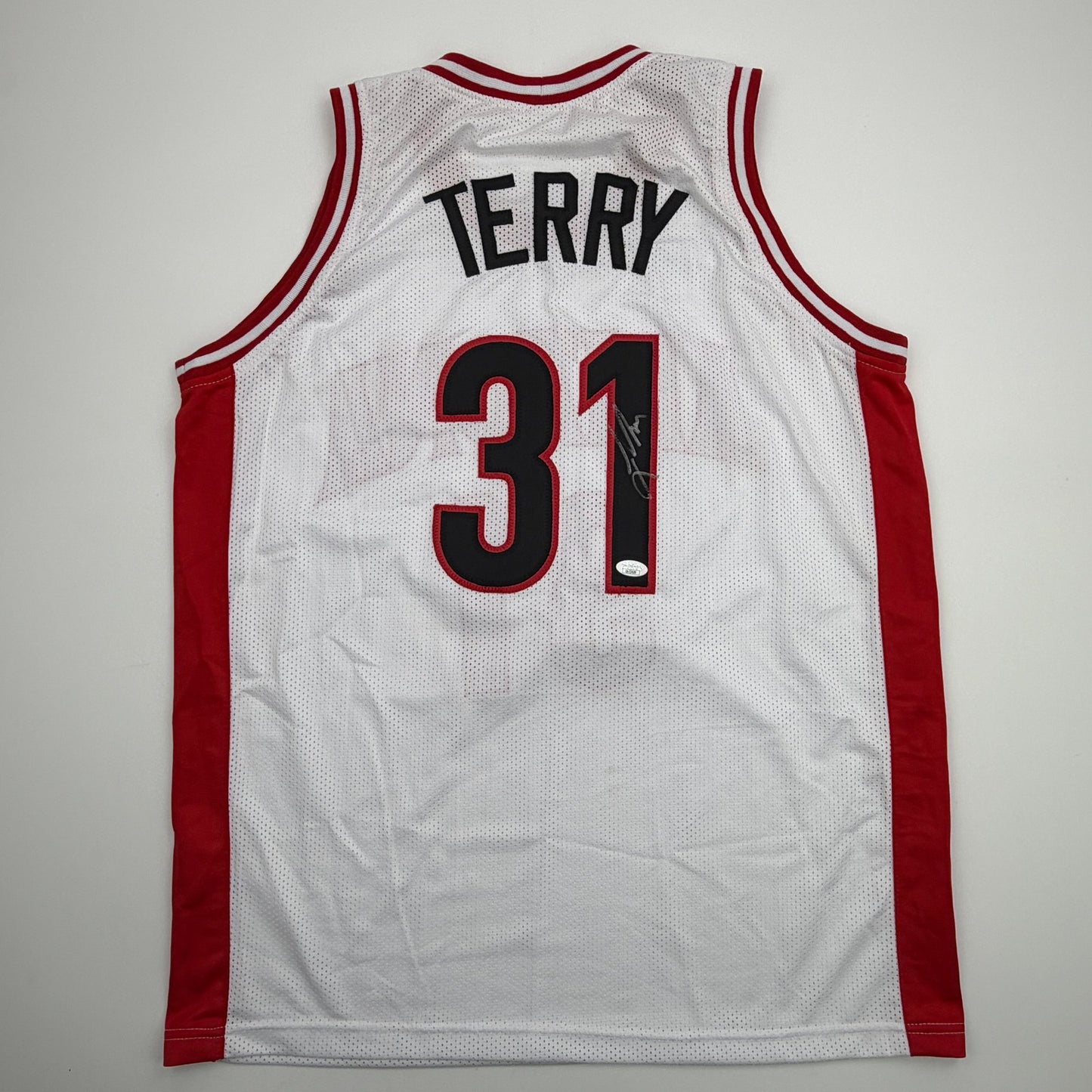 Autographed/Signed Jason Terry Arizona White College Basketball Jersey JSA COA