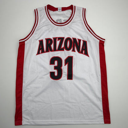 Autographed/Signed Jason Terry Arizona White College Basketball Jersey JSA COA