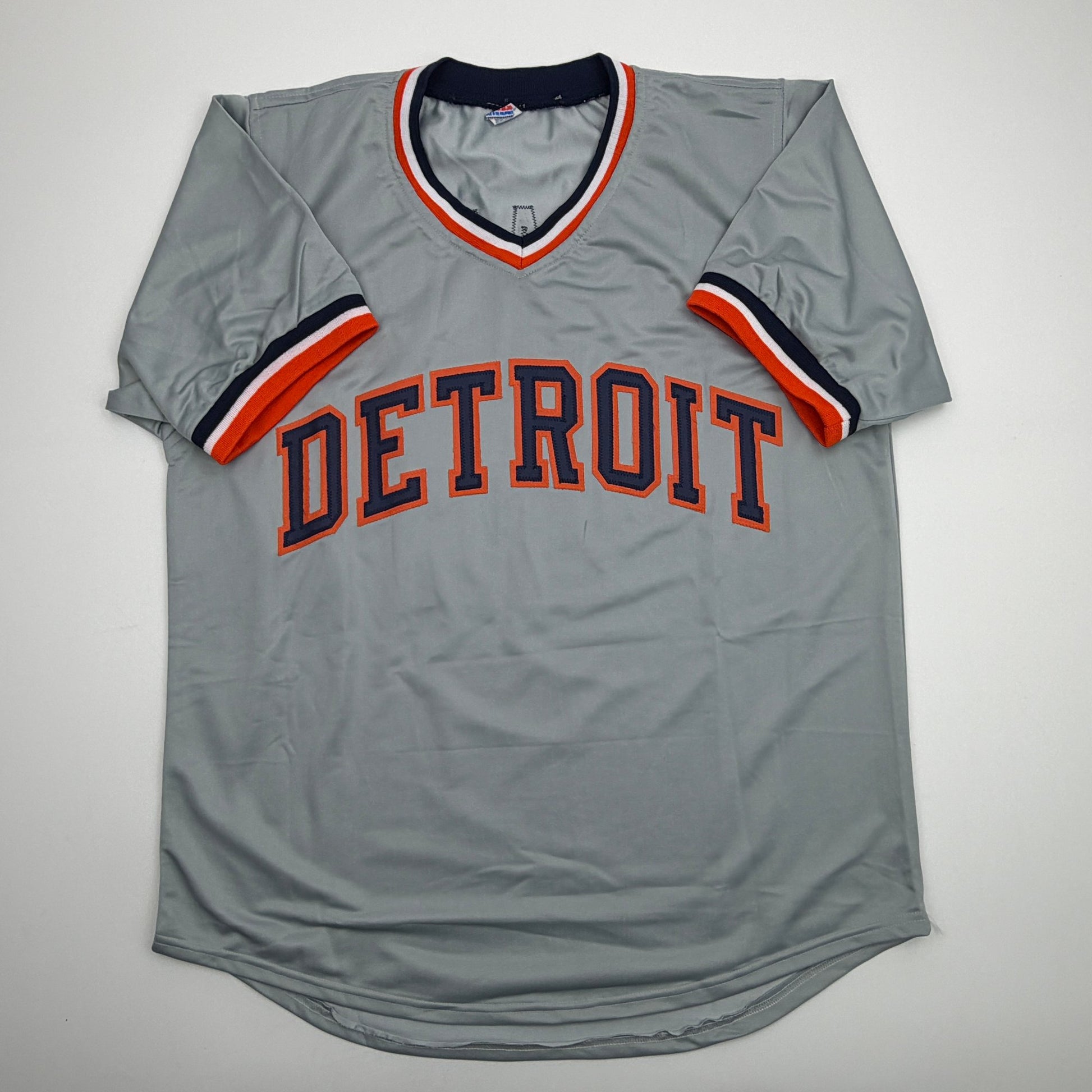 Autographed/Signed Darrell Evans 1984 WS Champs Detroit Grey Baseball Jersey JSA COA
