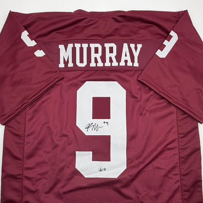 Autographed/Signed Kenneth Murray Jr. Oklahoma Maroon College Football Jersey Beckett BAS COA