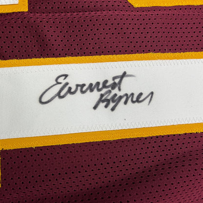Autographed/Signed Earnest Byner Washington Maroon Football Jersey JSA COA