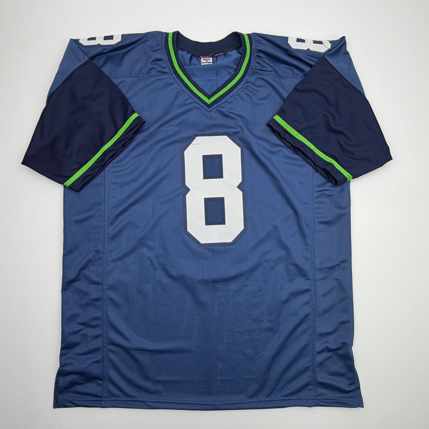 Autographed/Signed Matt Hasselbeck Seattle Blue Football Jersey Beckett BAS COA
