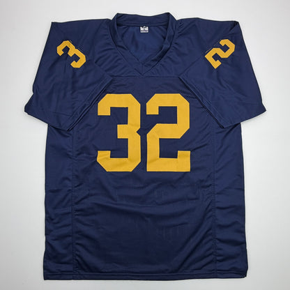Autographed/Signed Anthony Thomas Michigan Blue College Football Jersey JSA COA