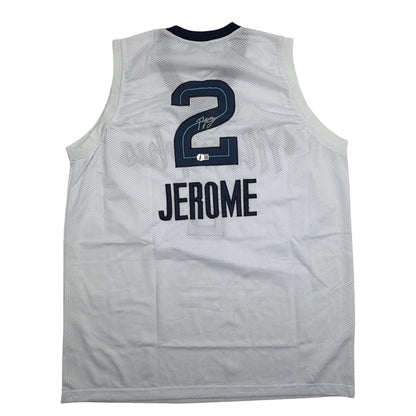 Autographed/Signed Ty Jerome Memphis White Basketball Jersey Beckett BAS COA