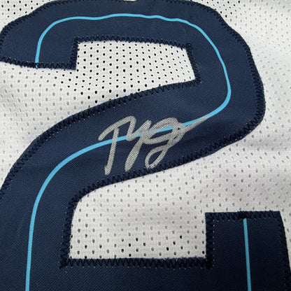 Autographed/Signed Ty Jerome Memphis White Basketball Jersey Beckett BAS COA