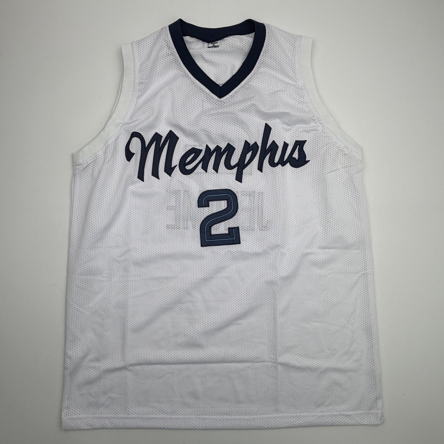 Autographed/Signed Ty Jerome Memphis White Basketball Jersey Beckett BAS COA