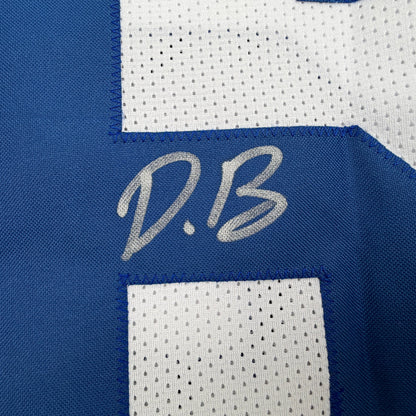 Autographed/Signed Daron Bland Dallas White Football Jersey JSA COA