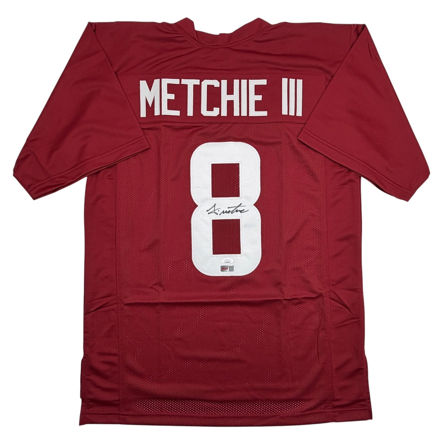 Autographed/Signed John Metchie III Alabama Red College Football Jersey JSA COA