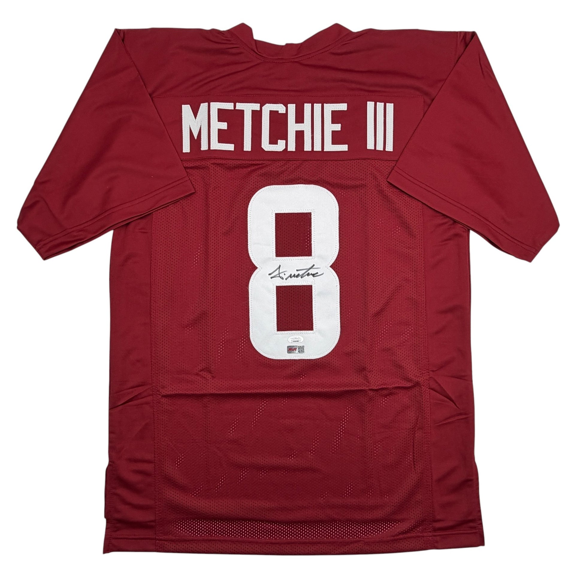 Autographed/Signed John Metchie III Alabama Red College Football Jersey JSA COA