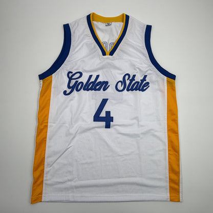 Autographed/Signed Moses Moody Golden State White Basketball Jersey Beckett BAS COA