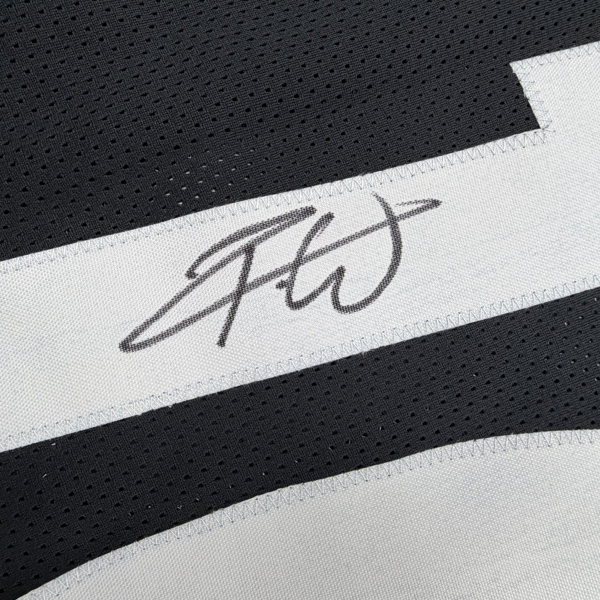 Autographed/Signed Roman Wilson Pittsburgh Black Football Jersey Beckett BAS COA