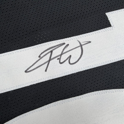 Autographed/Signed Roman Wilson Pittsburgh Black Football Jersey Beckett BAS COA