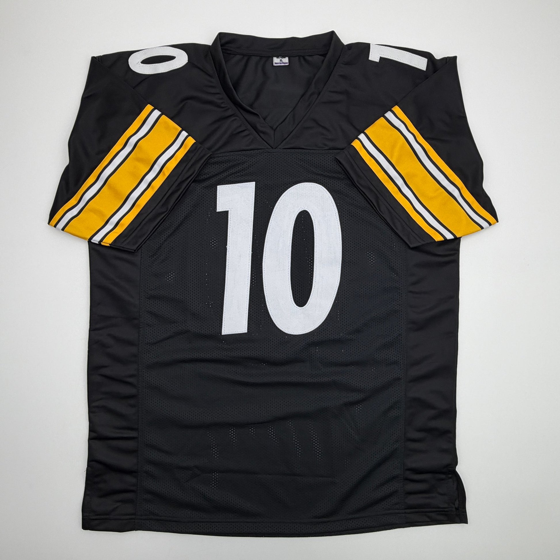 Autographed/Signed Roman Wilson Pittsburgh Black Football Jersey Beckett BAS COA