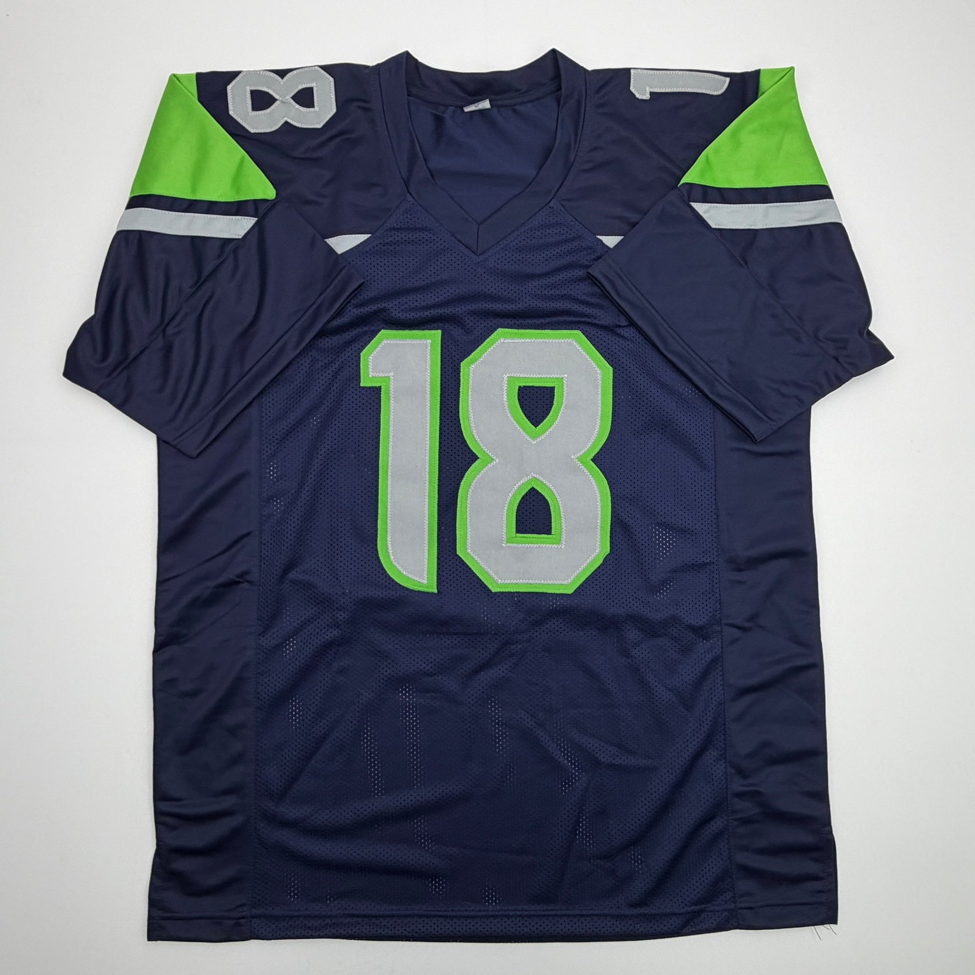 Autographed/Signed Elijah Arroyo Seattle Navy Blue Football Jersey JSA COA