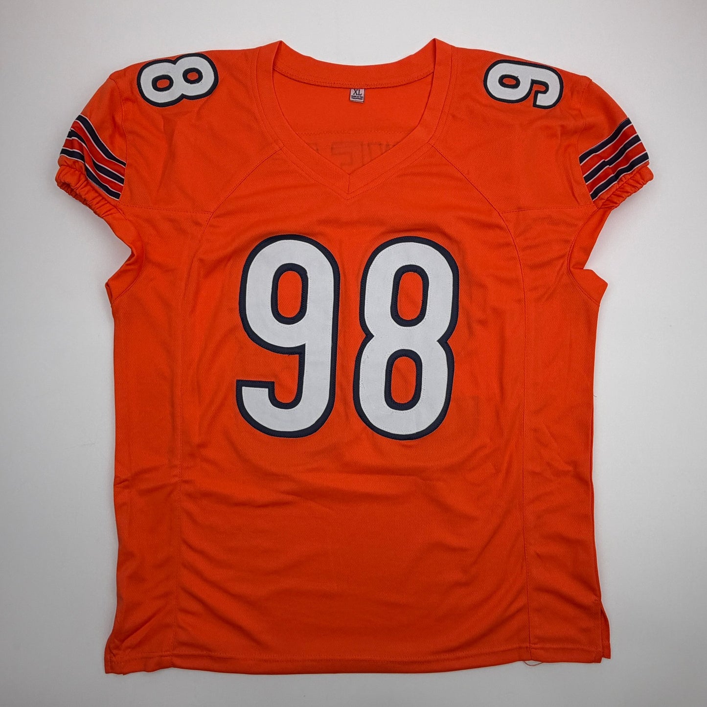 Autographed/Signed Montez Sweat Chicago Orange Pro Cut Football Jersey JSA COA