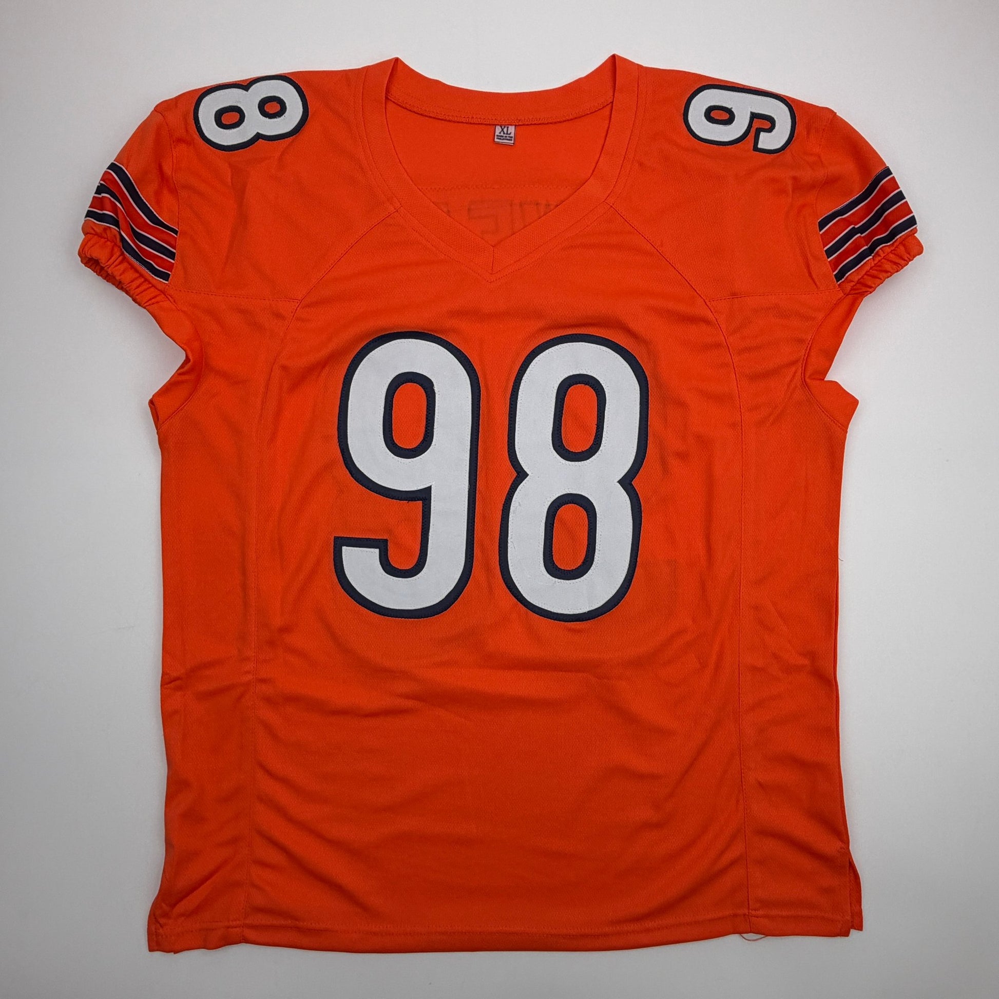 Autographed/Signed Montez Sweat Chicago Orange Pro Cut Football Jersey JSA COA