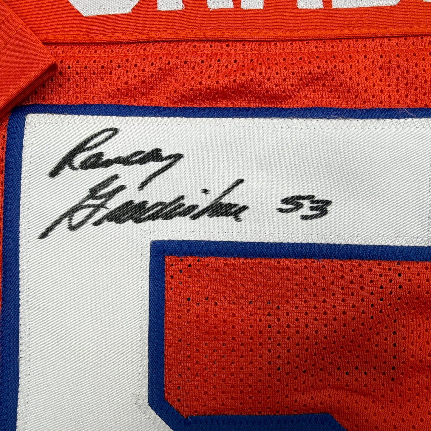 Autographed/Signed Randy Gradishar Denver Orange Football Jersey JSA COA