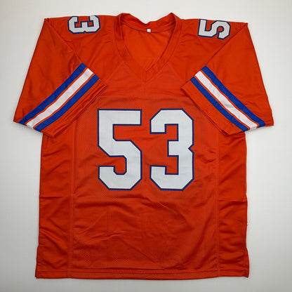 Autographed/Signed Randy Gradishar Denver Orange Football Jersey JSA COA