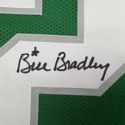 Autographed/Signed Bill Bradley Philadelphia Kelly Green Football Jersey Beckett BAS COA