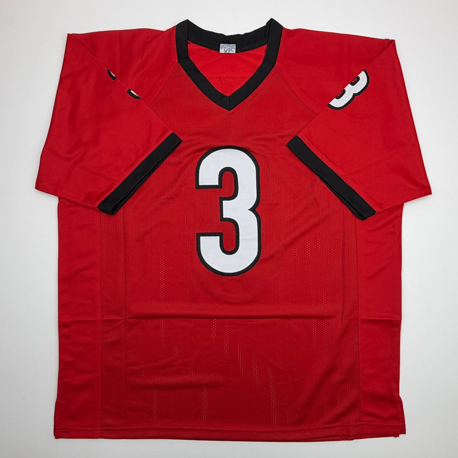 Autographed/Signed Roquan Smith Georgia Red College Football Jersey Beckett BAS COA