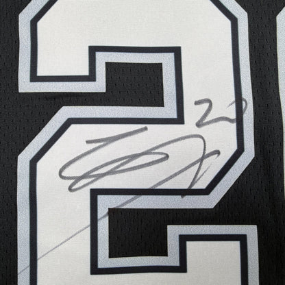 Autographed/Signed Manu Ginobili San Antonio Spurs Black Authentic Basketball Jersey JSA COA