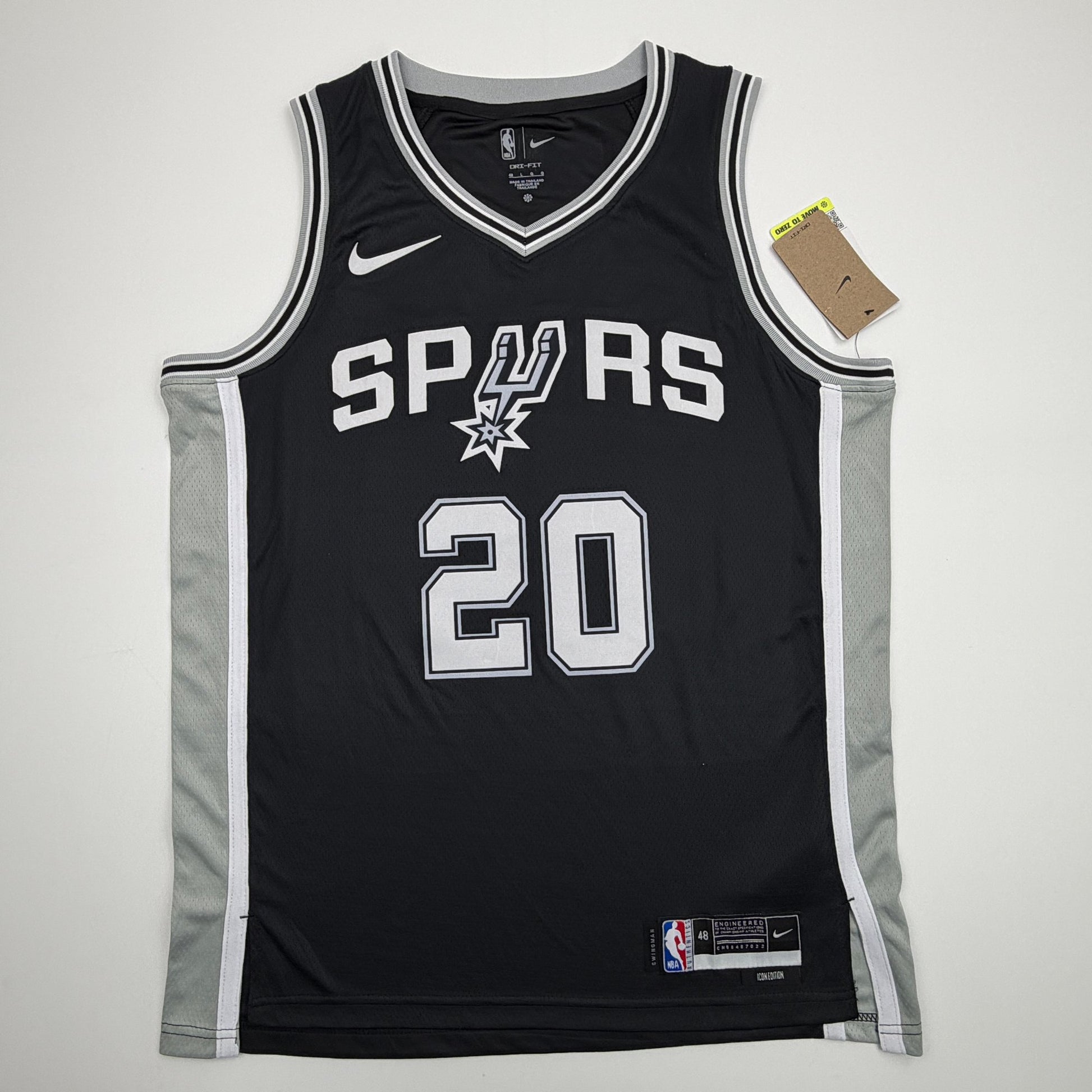 Autographed/Signed Manu Ginobili San Antonio Spurs Black Authentic Basketball Jersey JSA COA