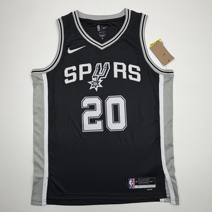 Autographed/Signed Manu Ginobili San Antonio Spurs Black Authentic Basketball Jersey JSA COA