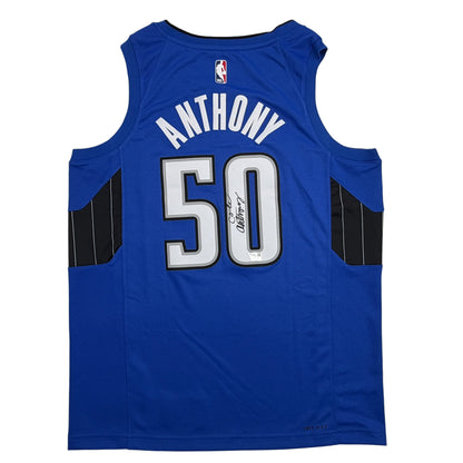 Autographed/Signed Cole Anthony Orlando Magic Blue Authentic Basketball Jersey Fanatics COA