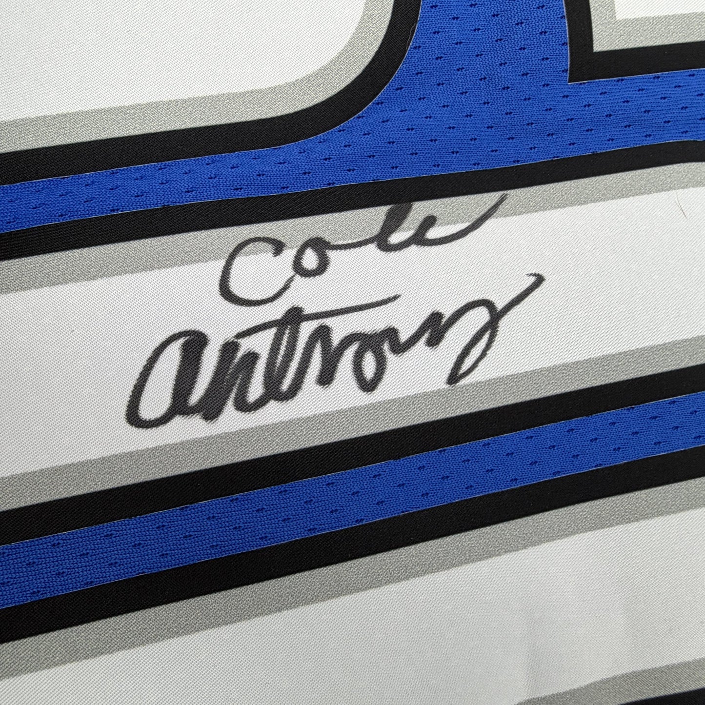 Autographed/Signed Cole Anthony Orlando Magic Blue Authentic Basketball Jersey Fanatics COA