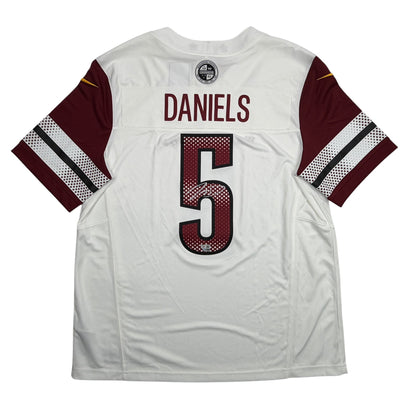 Autographed/Signed Jayden Daniels Washington Commanders White Authentic Football Jersey Fanatics COA