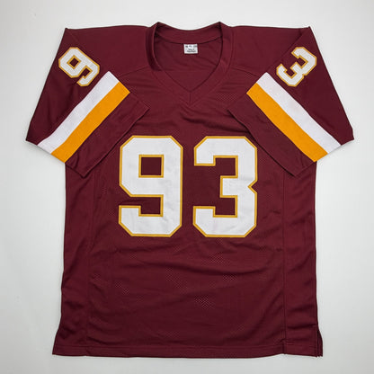 Autographed/Signed Jonathan Allen Washington Maroon Football Jersey JSA COA