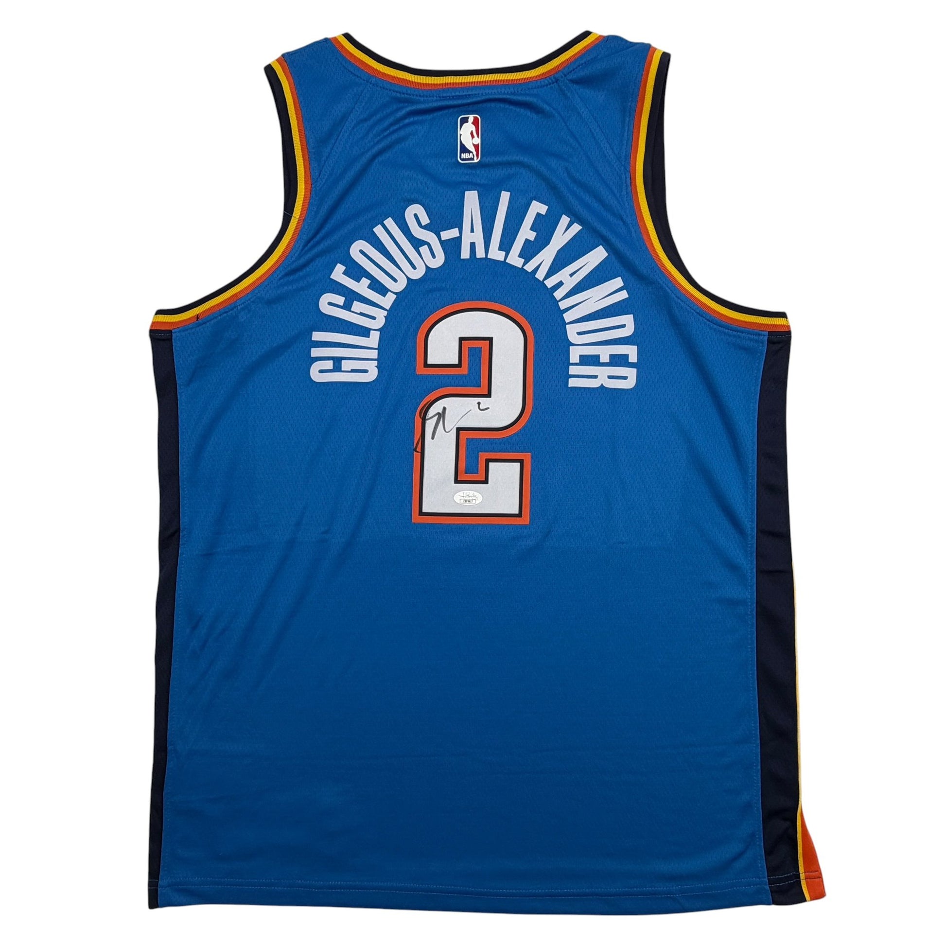 Autographed/Signed Shai Gilgeous-Alexander SGA Oklahoma City OKC Thunder Blue Authentic Basketball Jersey JSA COA