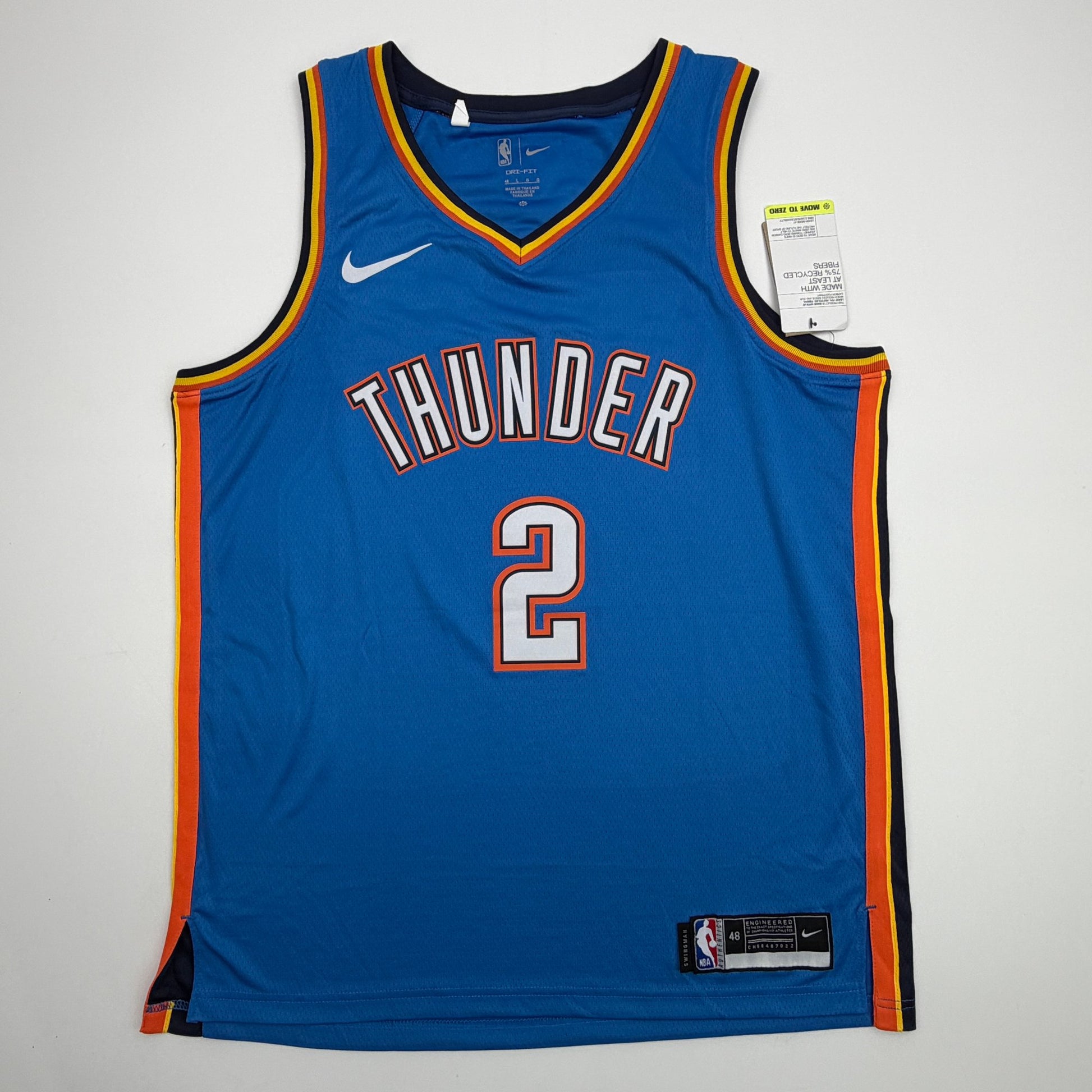 Autographed/Signed Shai Gilgeous-Alexander SGA Oklahoma City OKC Thunder Blue Authentic Basketball Jersey JSA COA